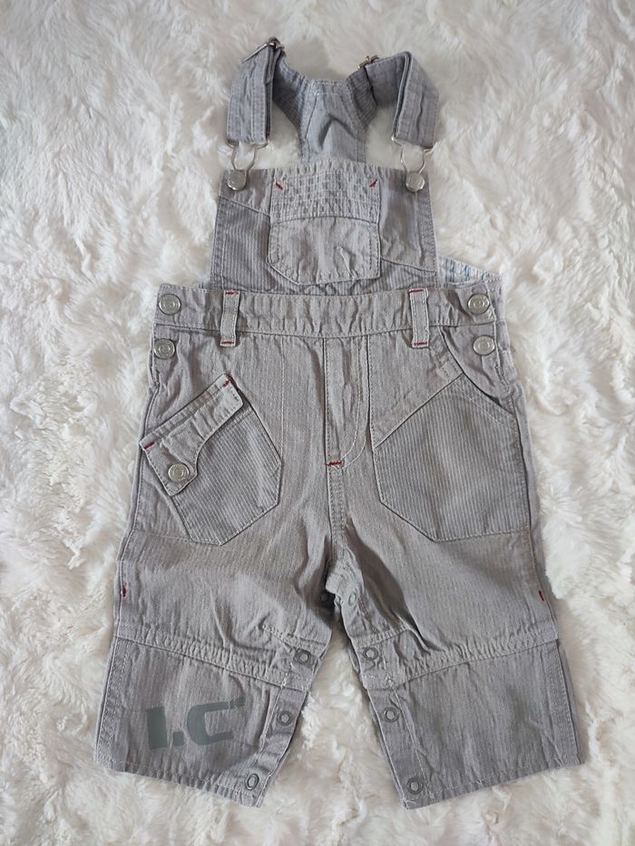 Salopette grise en jeans La compagnie des petits taille 6 mois