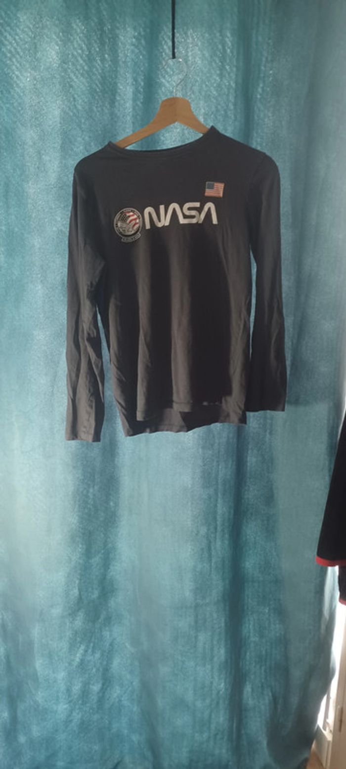 t shirt manche longues nasa