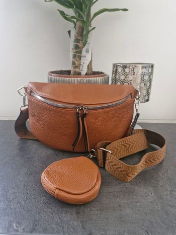 Sac banane avec porte monnaie camel