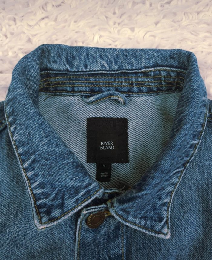 Veste en jeans bleu denim Homme/ Ado taille M marque River Island 🎸 - photo numéro 8