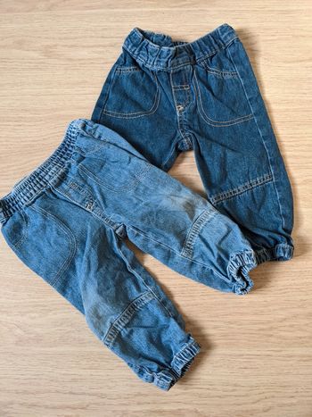 Lot de 2 jeans garçon 12 mois