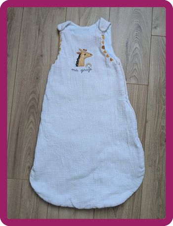 Gigoteuse turbulette Verbaudet taille 6mois-18 mois rose pâle avec motif girafe