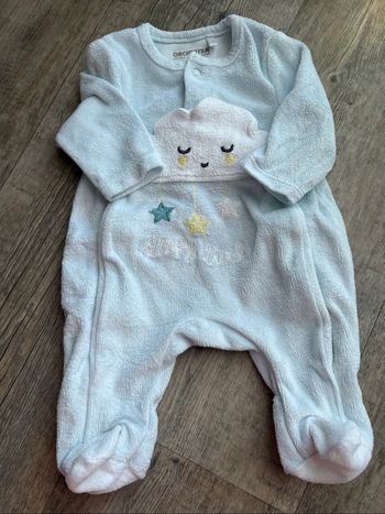 Pyjama velours naissance