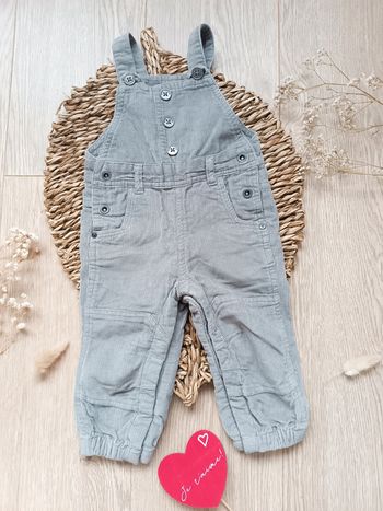 Salopette grise garçon 12 mois tape à l'oeil