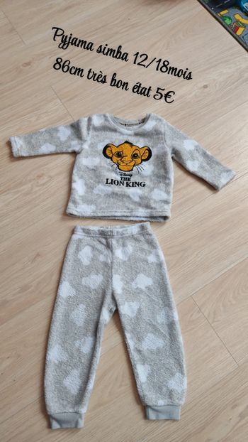 Pyjama Simba 12/18mois 86cm 