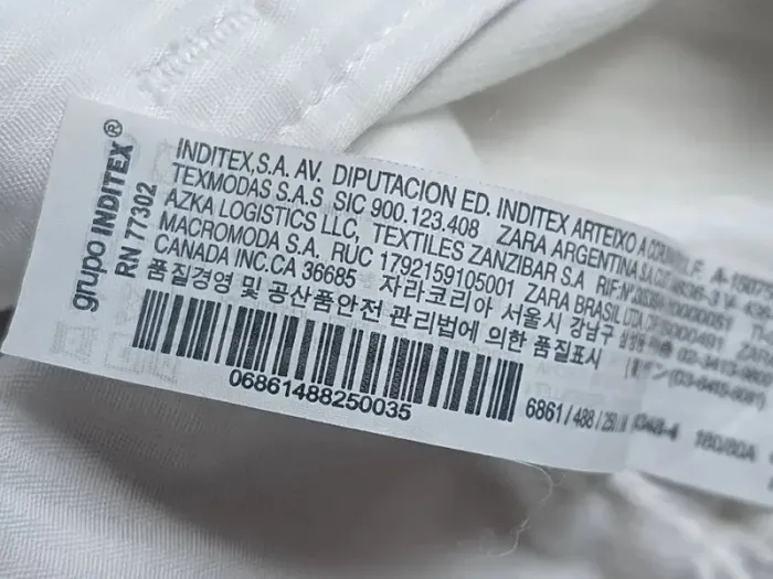 Pantalon blanc,taille haute ajustable,coupe fuselée,lin et coton marque Inditex - photo numéro 11