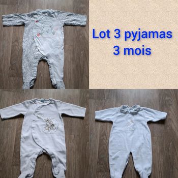 Lot 3 pyjamas 3 mois