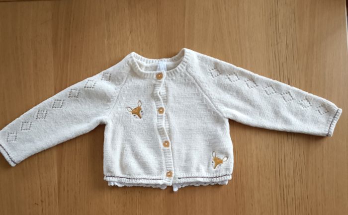 Gilet Orchestra effet pilou pilou crème 12 mois fille - photo numéro 2