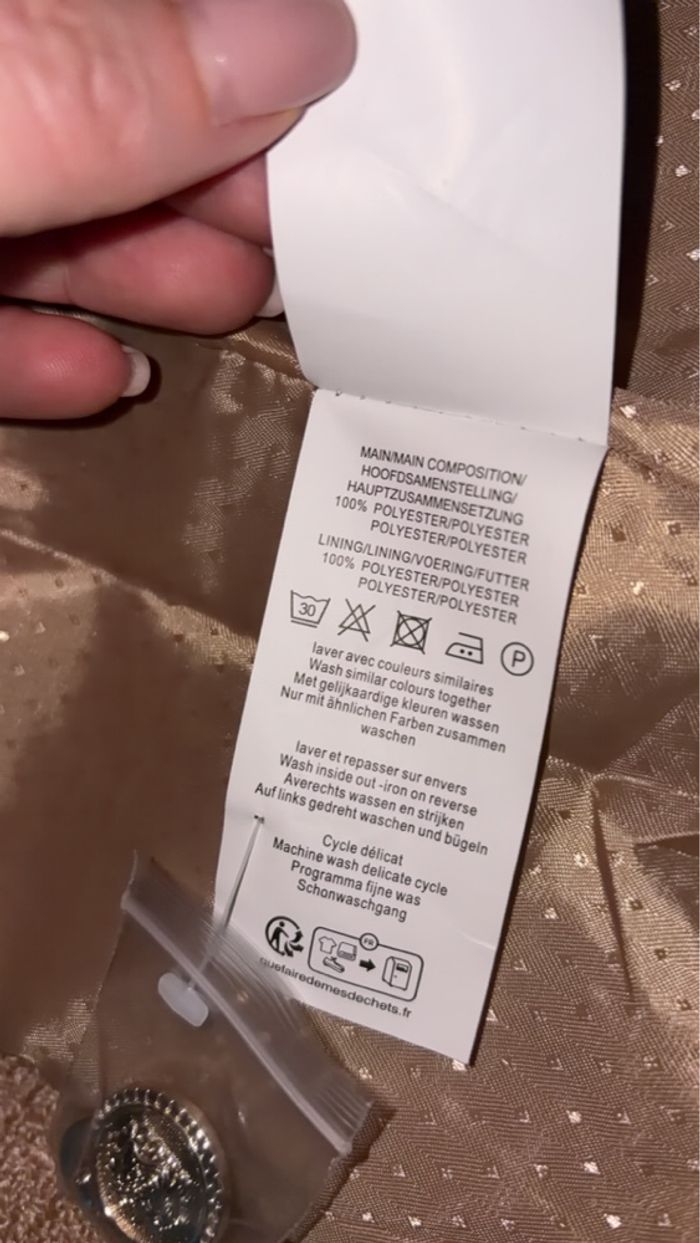 Neuf - Damart - Blazer croisé en tweed - Taille 40 - Beige/Camel - photo numéro 7