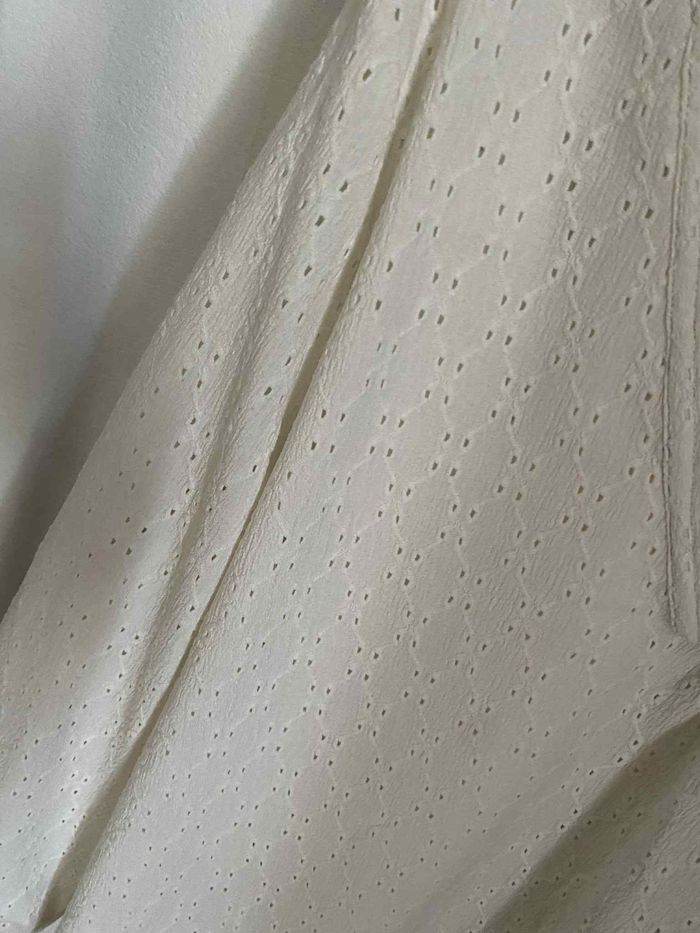 Blouse GEMO blanche broderie anglaise T.48 - photo numéro 5