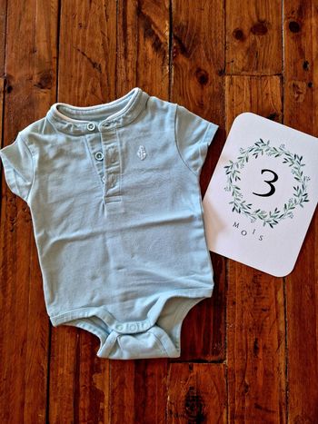 Body polo col Mao Kiabi 3 mois