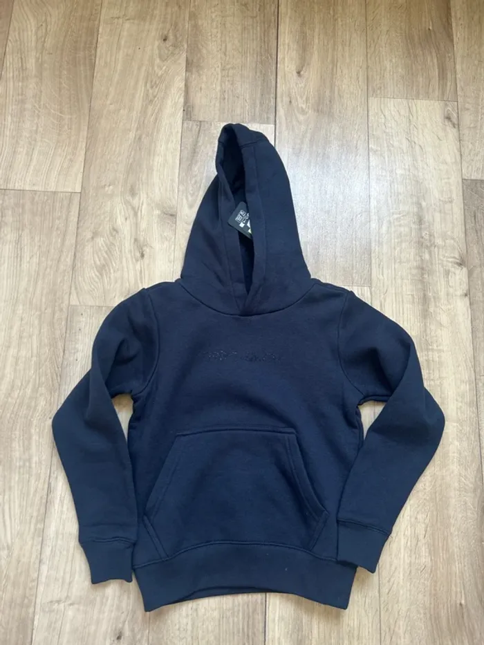 Sweat à capuche hoodie Teddy smith marine logo pailleté 8ans