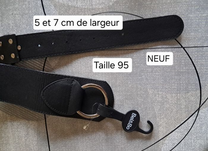 Lot ceintures noires NEUVES pour femme taille 85 et 95 - photo numéro 3