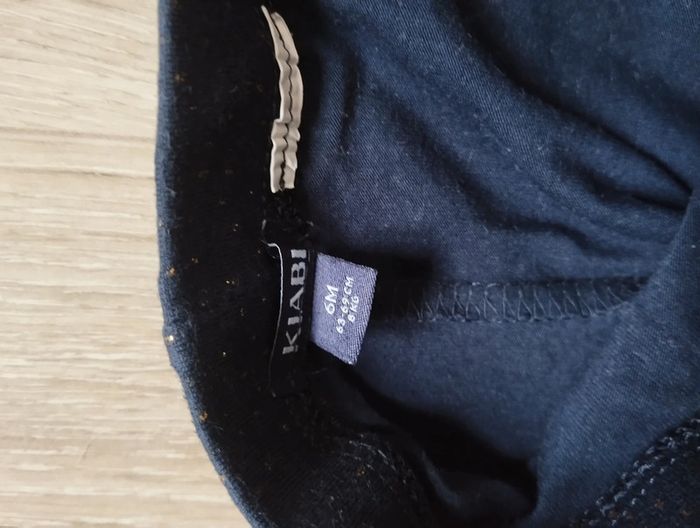 Lot leggings bleu points dorés et gris fille 6 mois - photo numéro 7