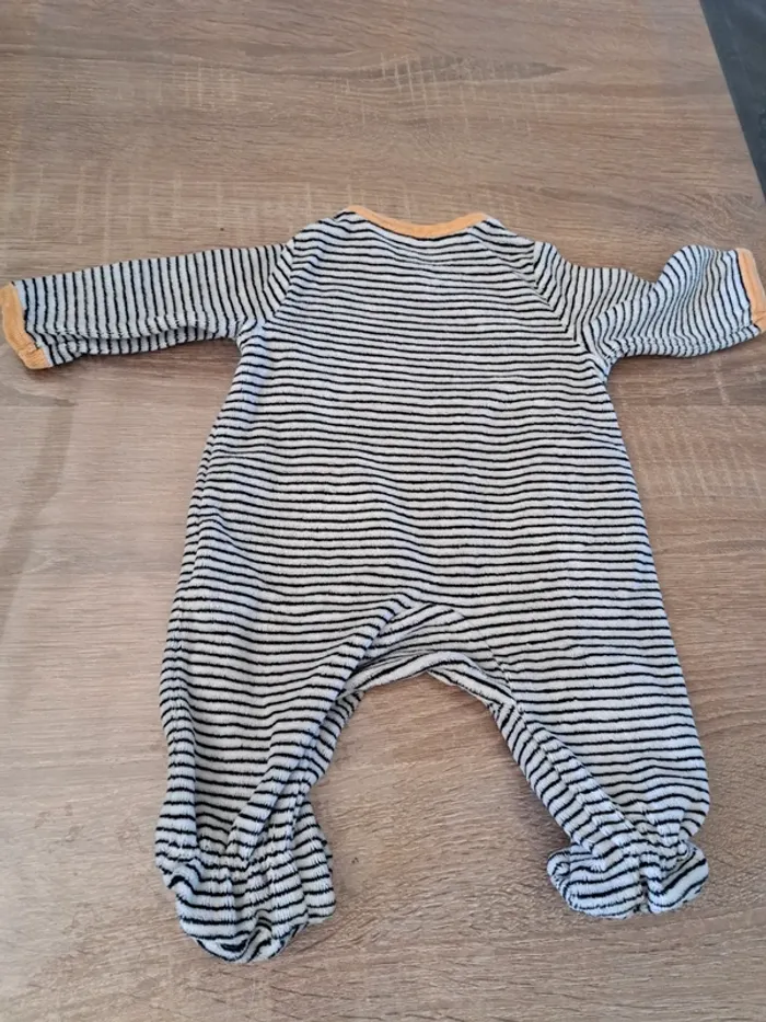 Pyjama grenouillère lion taille Naissance - 50 cm - photo numéro 2