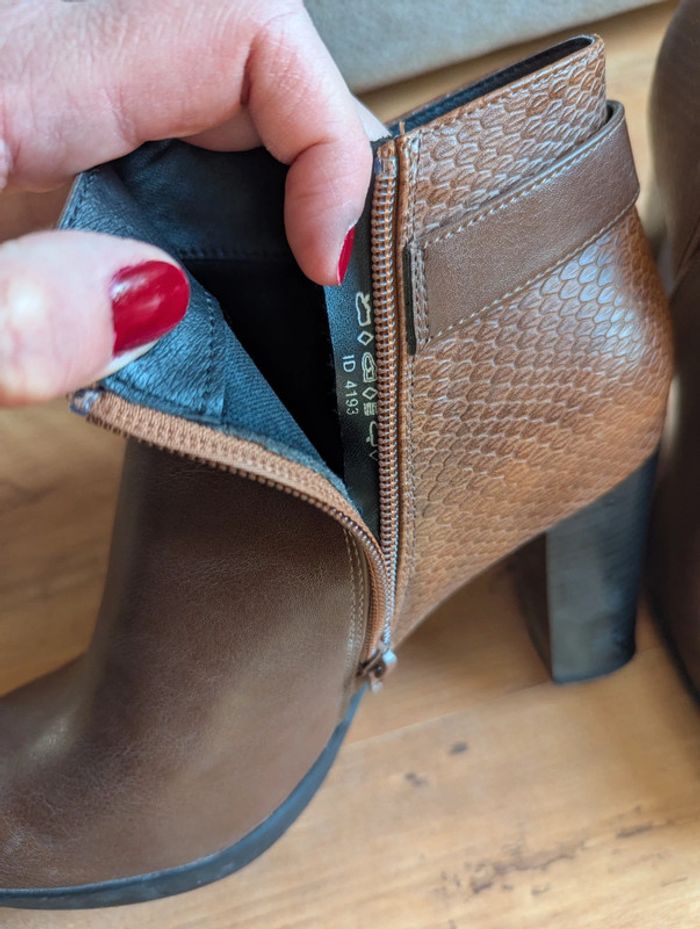 Bottines marron fashion victime - photo numéro 4