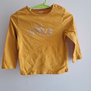 2 ans tee-shirt jaune moutarde