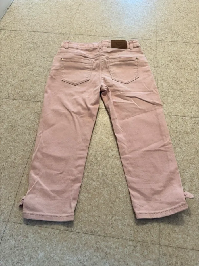 Pantalon court rose poudré fille - photo numéro 3