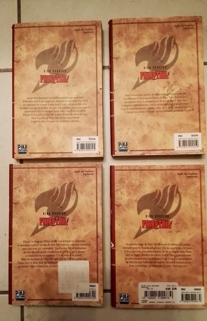 Manga Lot de 4 "Fairy Tail" de Hiro Mashima - photo numéro 4