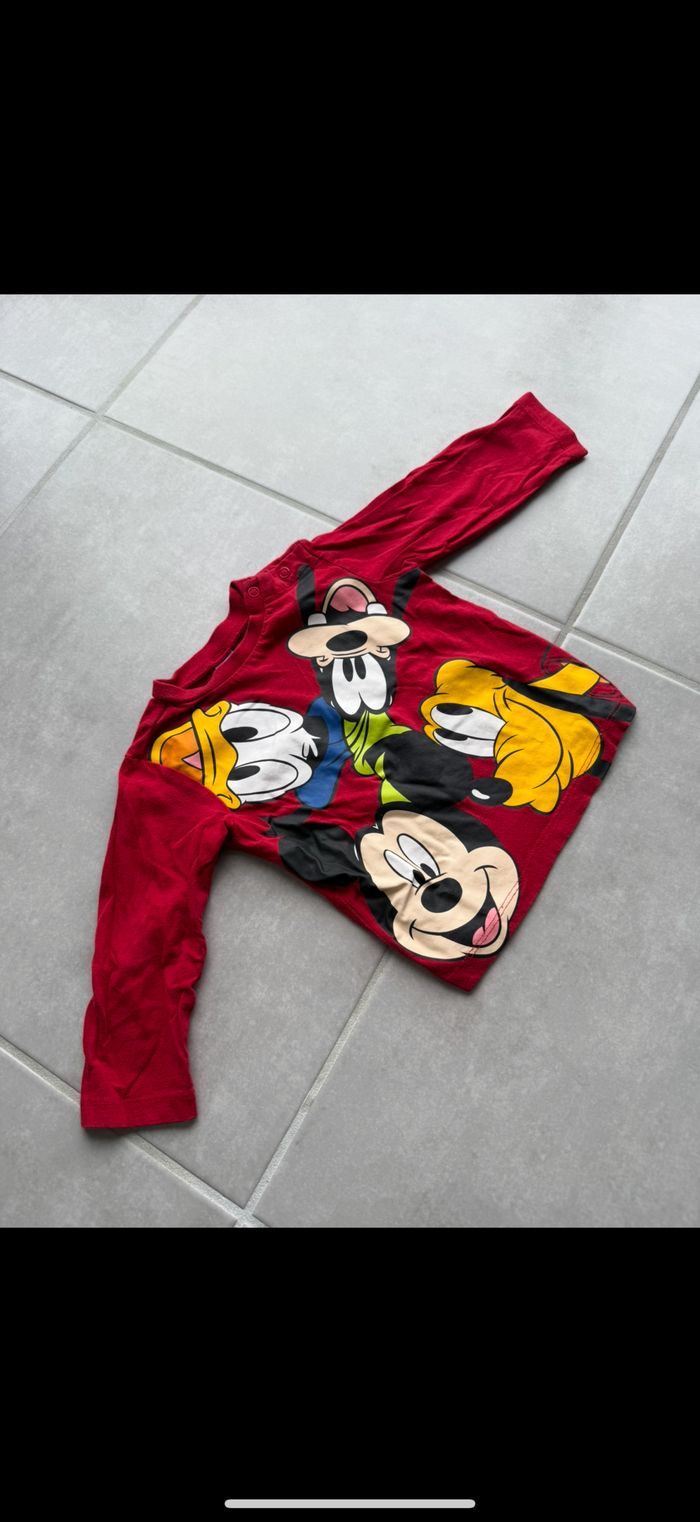 Tee shirt manches longues Disney 18 mois