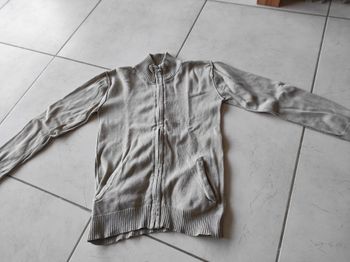 Gilet zippé beige 8 ans garçon