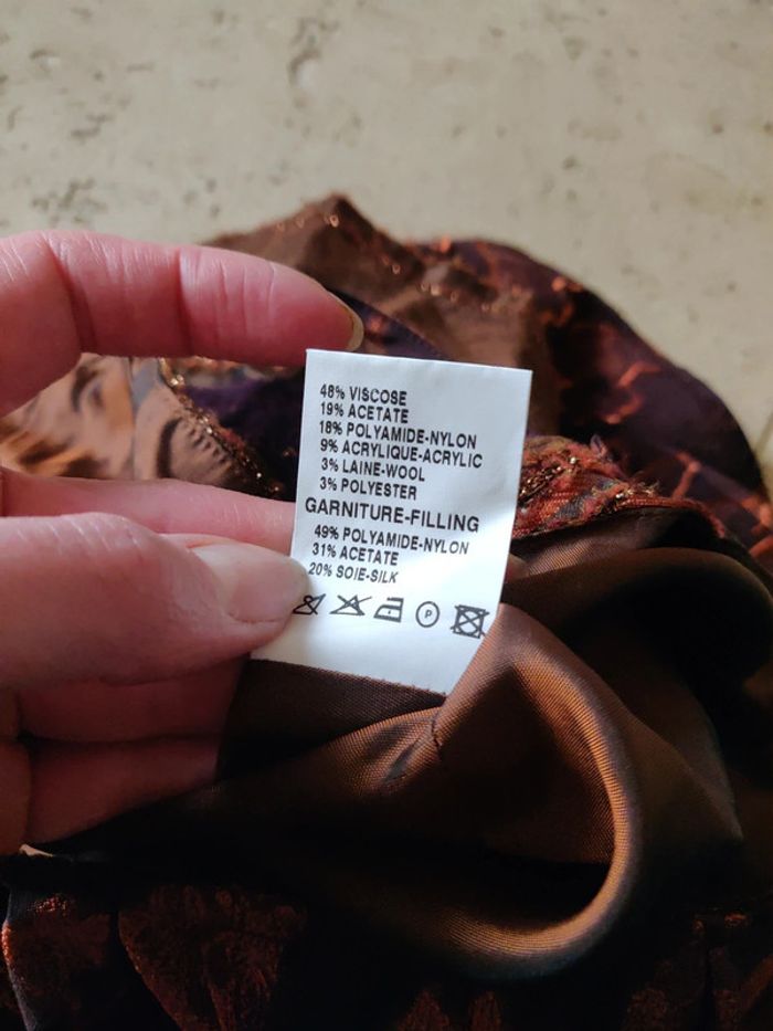 Haut habillé court à bretelles fines ultra vintage tendance Ibiza Batiste contient soie et laine - photo numéro 11