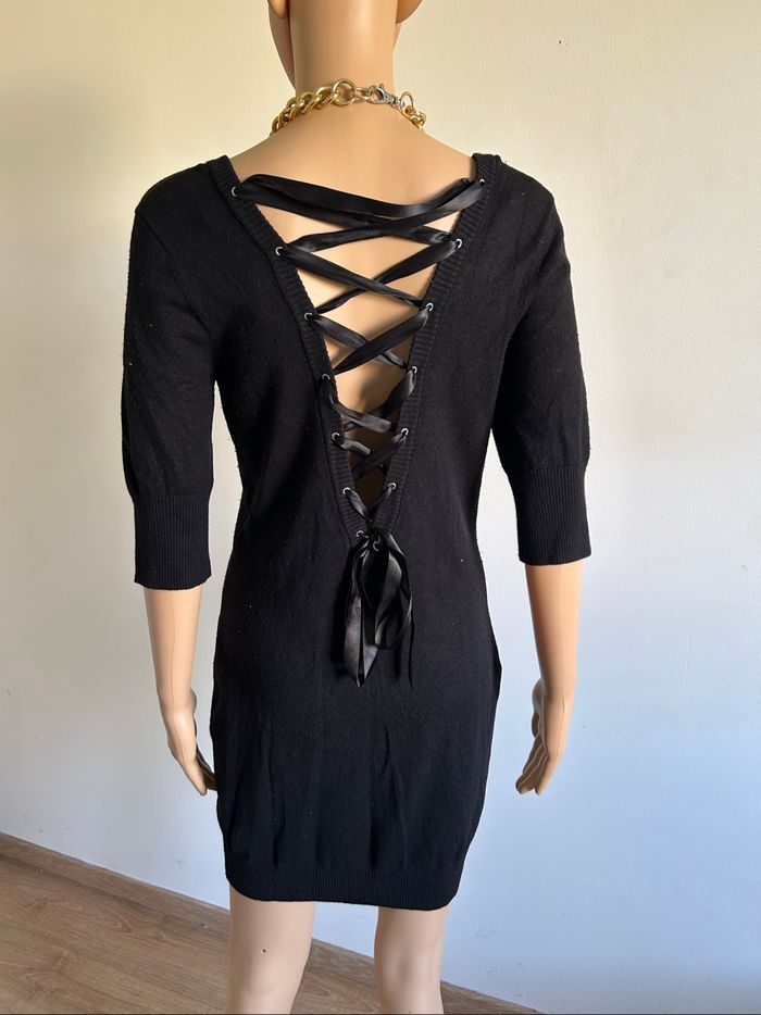Robe pull noire à manches courtes Morgan taille 38 bon état (présence de bouloches) - photo numéro 5