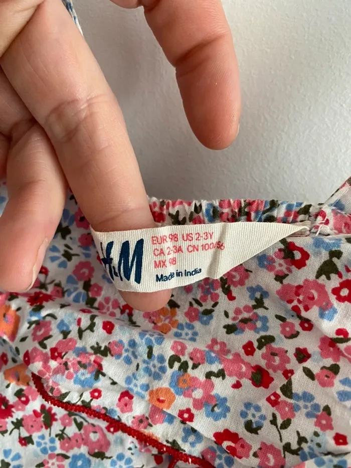 Robe h et m imprimé fleurs a volant - photo numéro 5