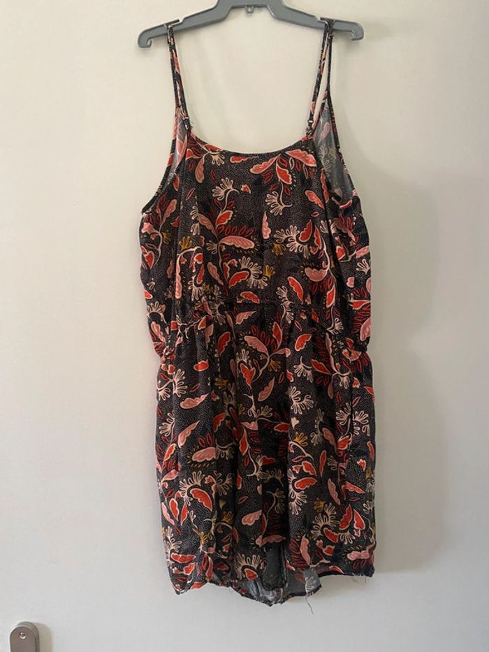 Combishort fleurie noir / orangé H&M Taille 42 - photo numéro 2