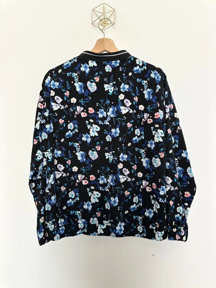 🌸Veste Bombers fleurie - Kiabi - ton bleu 🌸 - photo numéro 5