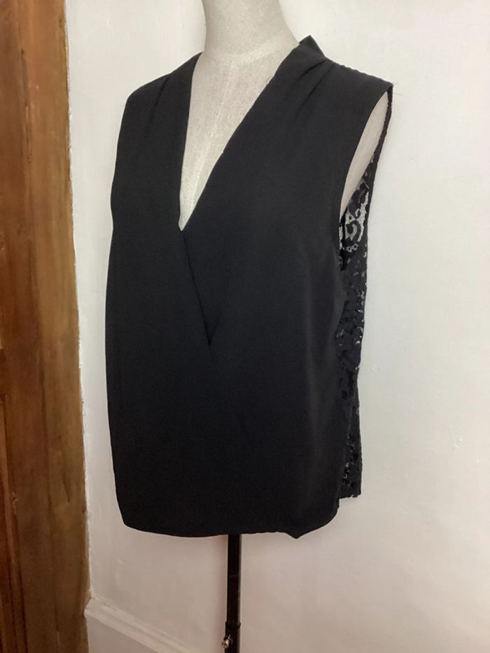 Blouse noire avec dentelle Kookaï 42 - photo numéro 2
