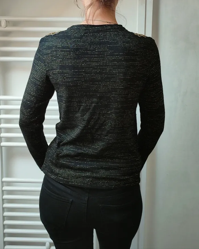 Pull maille fine doré S - photo numéro 4