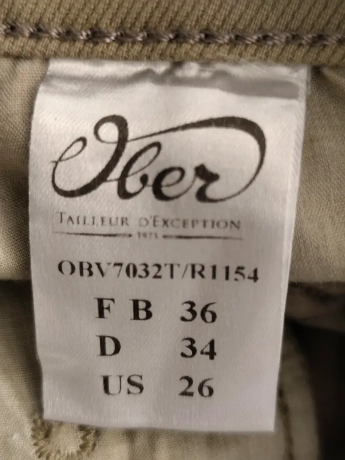 Pantalon 7/8 ème kaki T 36 Ober - photo numéro 10