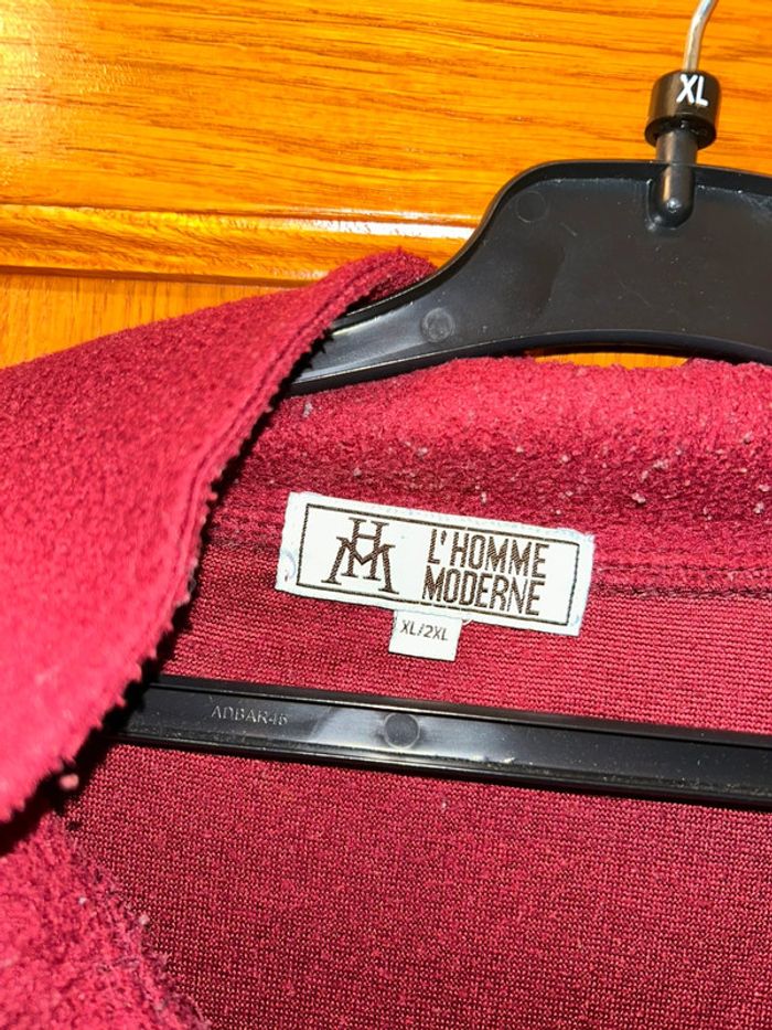 Pull polaire bordeaux - photo numéro 3