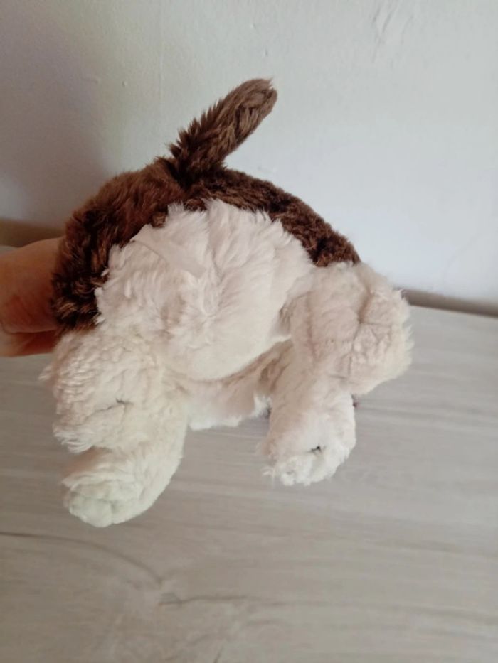 Peluche chien brun et blanc - photo numéro 6