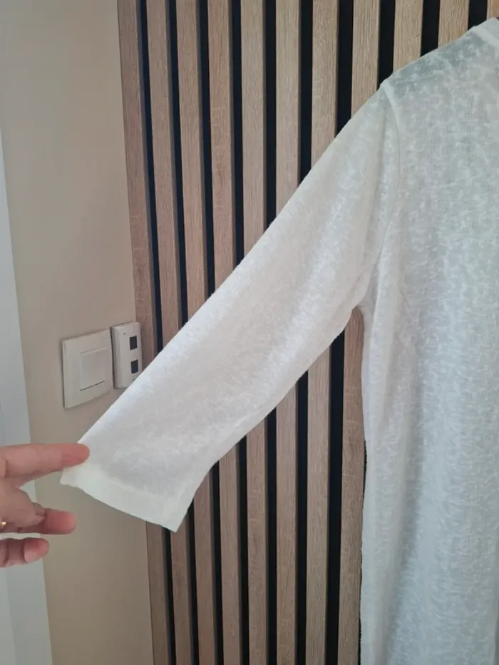Grand pull blanc fin T unique - photo numéro 10