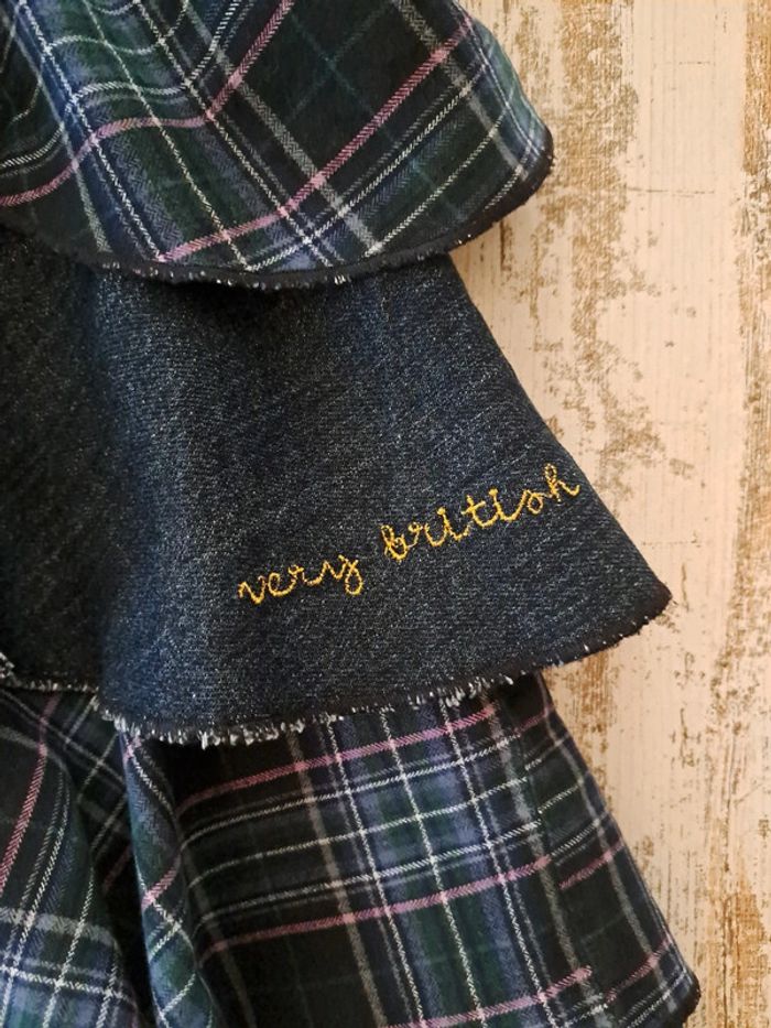 Robe vintage style écossais  et jean very British chicco