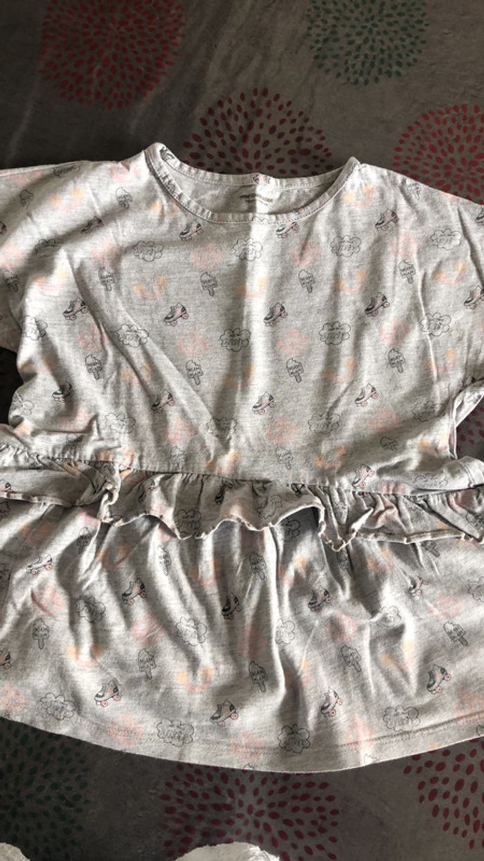 Teeshirt gris à motifs Verbaudet 10 ans