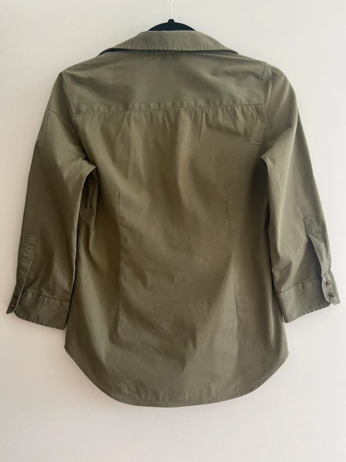 Chemise kaki manches 3/4 Zara - Taille S - photo numéro 9