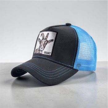 Casquette Trucker "GOAT" Noire & Bleue - Style Animal Farm