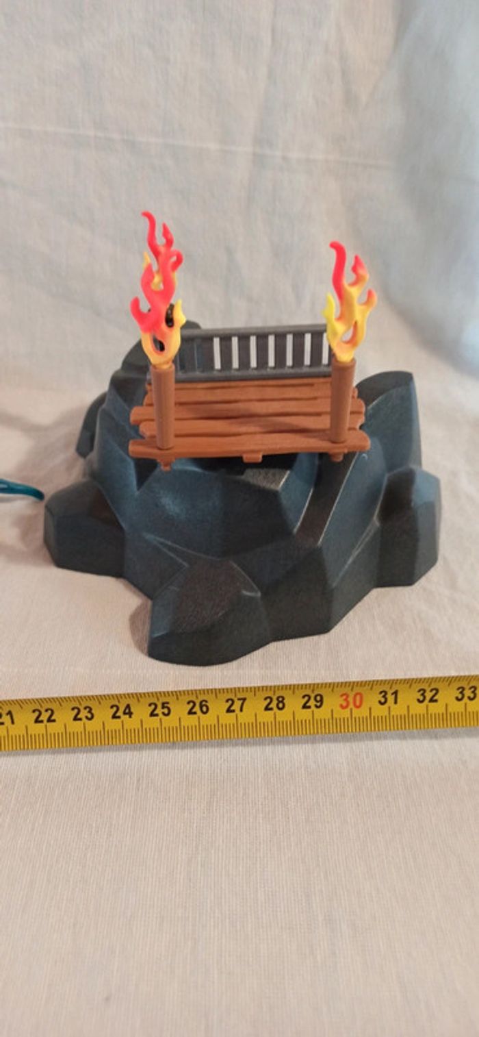 Rocher avec barrière et raptor bleu playmobil - photo numéro 6