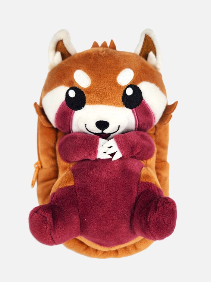 Trousse Peluche Panda Roux Corimori Kawaii / Sac à Crayons