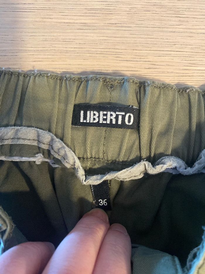 Pantalon cargo kaki Liberto taille 36 - photo numéro 2