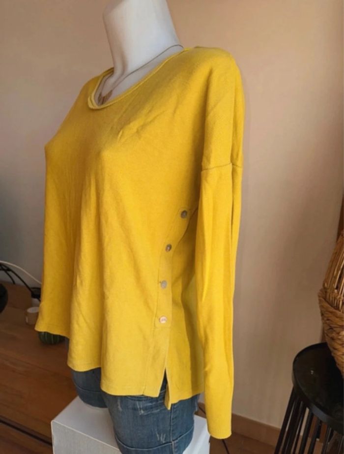 Pull jaune moutarde - photo numéro 3