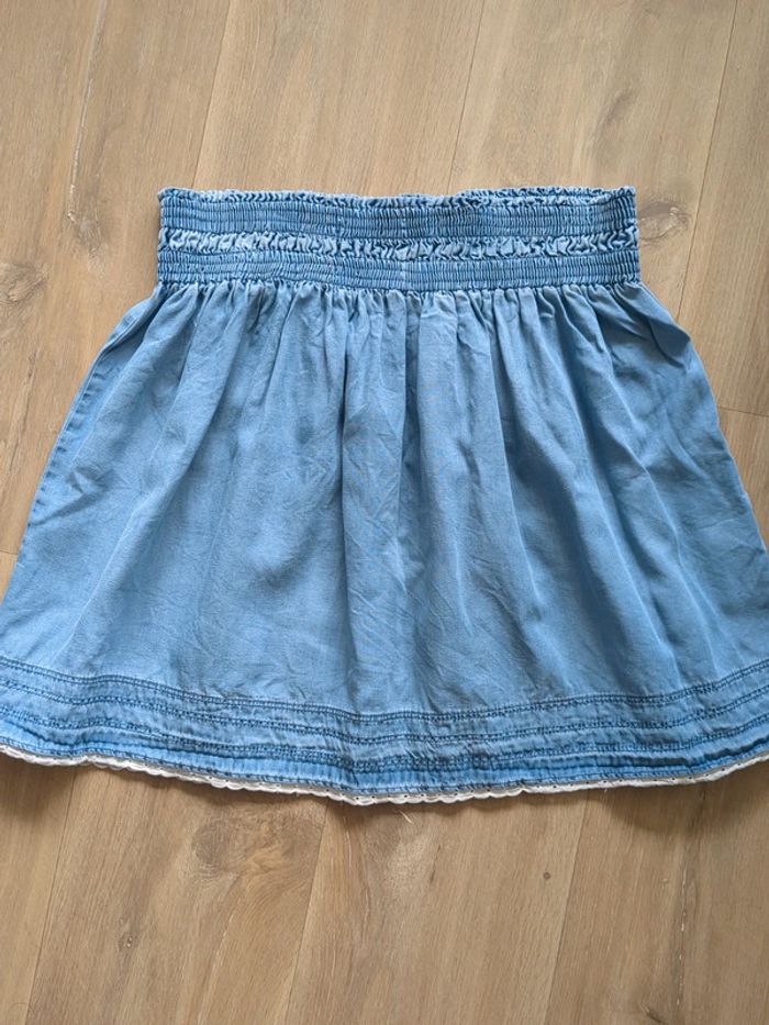 Jupe bleu + dentelle taille 38