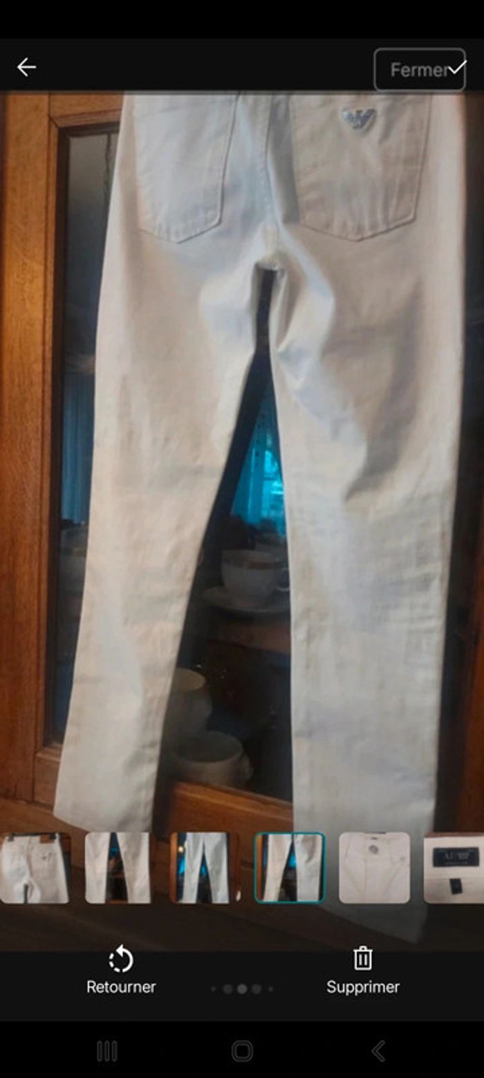 Pantalon Armani Jeans blanc taille eu 25 fr 34 - photo numéro 7