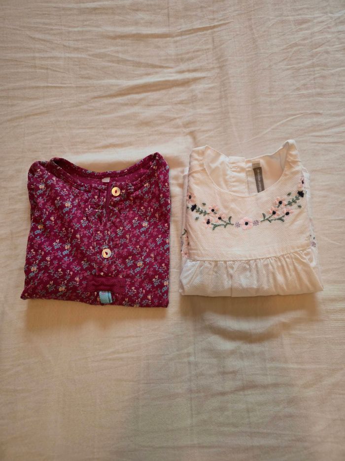 2 tuniques bebe fille 24 mois - photo numéro 2