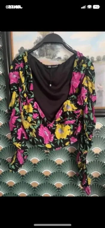 Blouse, style corset Zara Multi couleur