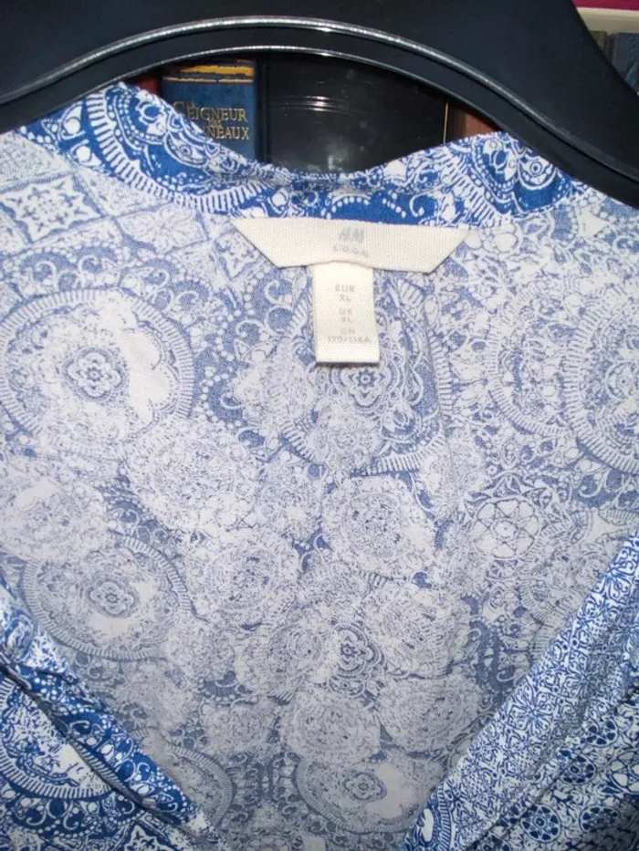 superbe robe bohème bleu H&M taille XXL 52 neuve - photo numéro 3