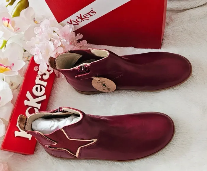 Bottes Bottines cuir Zip Kickers T38 - photo numéro 3